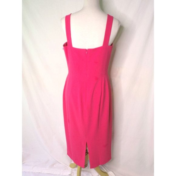 DRESS THE POPULATION Nicole Cocktail Dress Fuchsia Pink Large 8-10 NEW - Picture 7 of 7